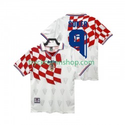 Kroatien BSUKER 9 1998 Tröja Retro 1:a Matchställ Män Kortärmad
