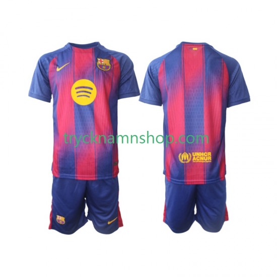 FC Barcelona 2025-2026 Tröja 1:a Matchställ Barn Kortärmad