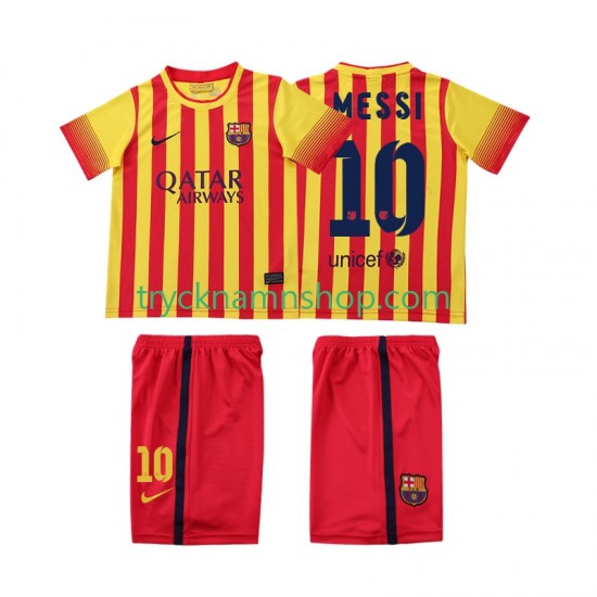 FC Barcelona Lionel Messi 10 2013 2014 Tröja Retro 2:a Matchställ Barn Kortärmad