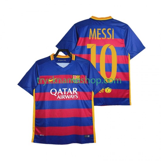 FC Barcelona Lionel Messi 10 2015-2016 Tröja Retro 1:a Matchställ Män Kortärmad
