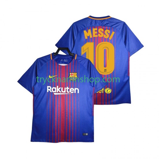 FC Barcelona Lionel Messi 10 2017-2018 Tröja Retro 1:a Matchställ Män Kortärmad