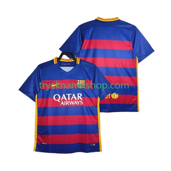 FC Barcelona 2015-2016 Tröja Retro 1:a Matchställ Män Kortärmad