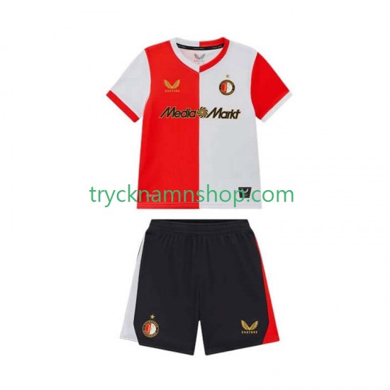Feyenoord Rotterdam 2025-2026 Tröja 1:a Matchställ Barn Kortärmad