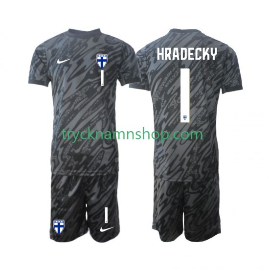 Finland Målvakt HRADECKY 1 2024 Tröja 1:a Matchställ Barn Kortärmad