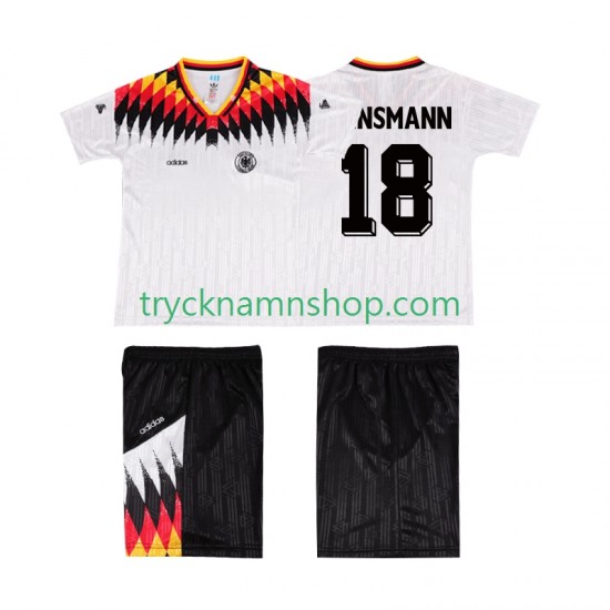 Tyskland KLINSMANN 18 1994 Tröja Retro 1:a Matchställ Barn Kortärmad