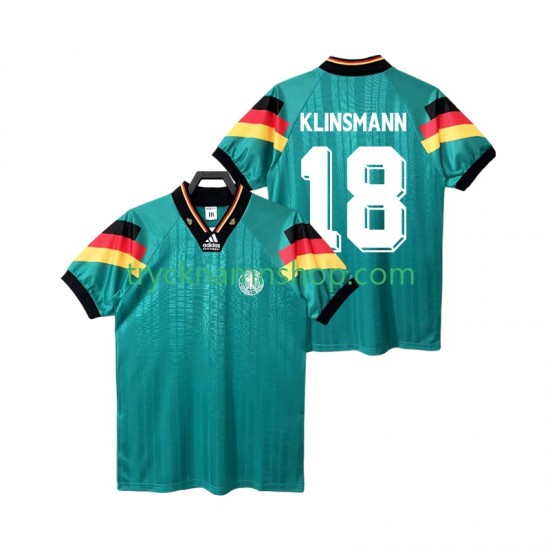 Tyskland KLINSMANN 18 1992 Tröja Retro 2:a Matchställ Män Kortärmad