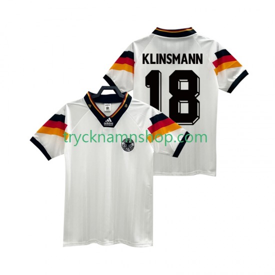 Tyskland KLINSMANN 18 1992 Tröja Retro 1:a Matchställ Män Kortärmad
