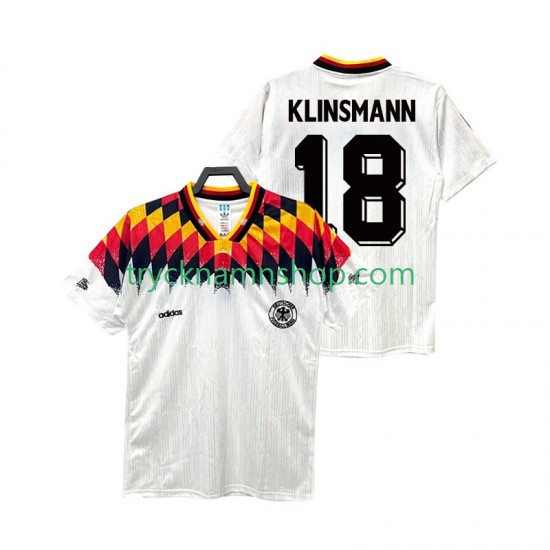 Tyskland KLINSMANN 18 1994 Tröja Retro 1:a Matchställ Män Kortärmad