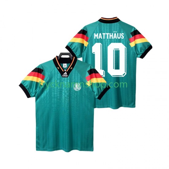 Tyskland MATTHAUS 10 1992 Tröja Retro 2:a Matchställ Män Kortärmad