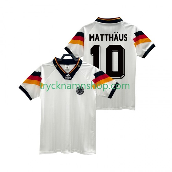 Tyskland MATTHAUS 10 1992 Tröja Retro 1:a Matchställ Män Kortärmad