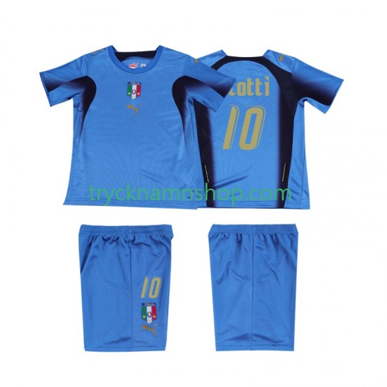 Italien TOTTI 10 2006 Tröja Retro 1:a Matchställ Barn Kortärmad