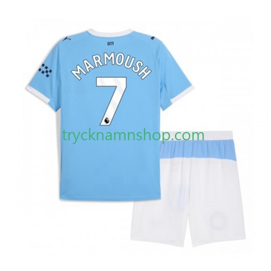 Manchester City Omar Marmoush 7 2025-2026 Tröja 1:a Matchställ Barn Kortärmad