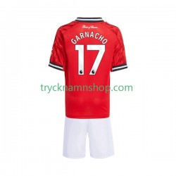 Manchester United Alejandro Garnacho 17 2025-2026 Tröja 1:a Matchställ Barn Kortärmad