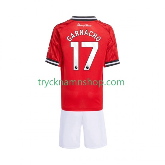 Manchester United Alejandro Garnacho 17 2025-2026 Tröja 1:a Matchställ Barn Kortärmad