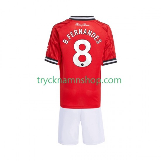 Manchester United Bruno Fernandes 8 2025-2026 Tröja 1:a Matchställ Barn Kortärmad