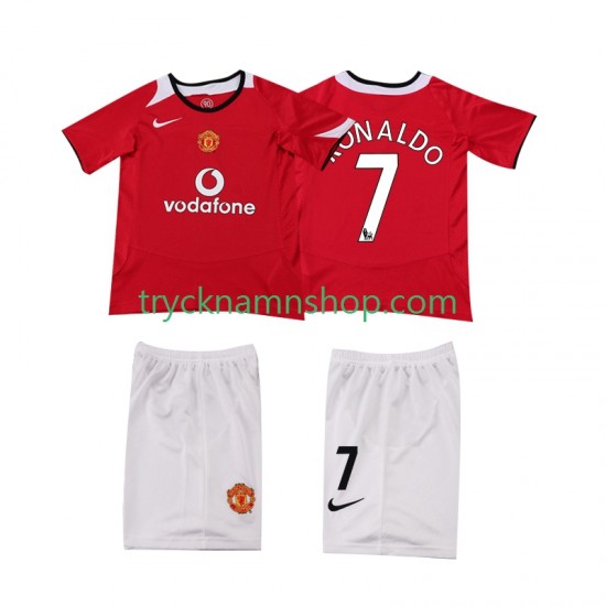 Manchester United Cristiano Ronaldo 7 2004 2006 Tröja Retro 1:a Matchställ Barn Kortärmad