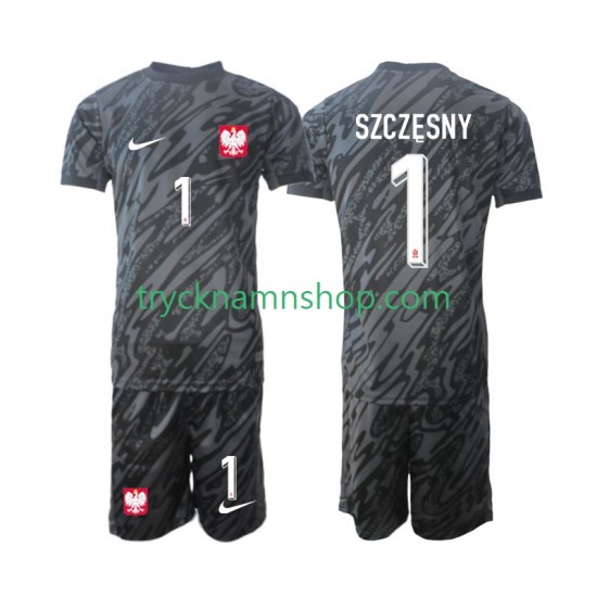 Polen Målvakt Szczesny 1 2024 Tröja 2:a Matchställ Barn Kortärmad