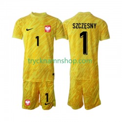 Polen Målvakt Szczesny 1 2024 Tröja 1:a Matchställ Barn Kortärmad