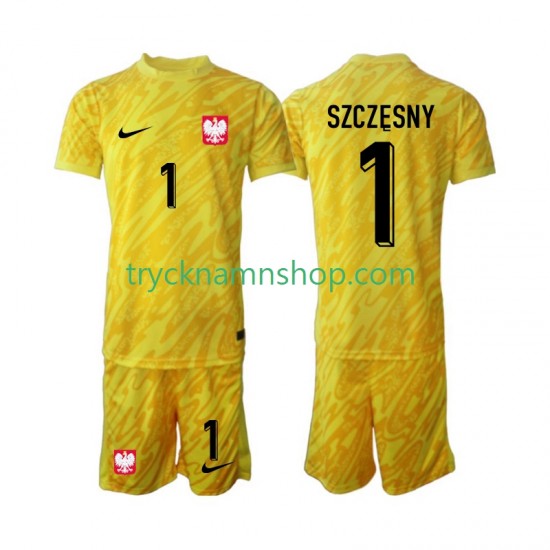 Polen Målvakt Szczesny 1 2024 Tröja 1:a Matchställ Barn Kortärmad