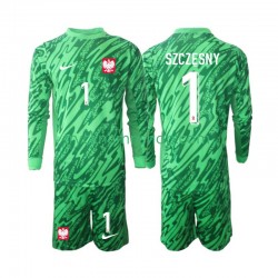 Polen Målvakt Szczesny 1 2024 Tröja 3:e Matchställ Barn Långärmad