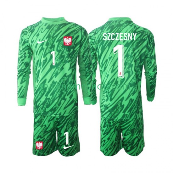Polen Målvakt Szczesny 1 2024 Tröja 3:e Matchställ Barn Långärmad