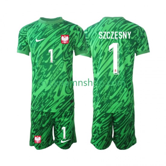 Polen Målvakt Szczesny 1 2024 Tröja 3:e Matchställ Barn Kortärmad