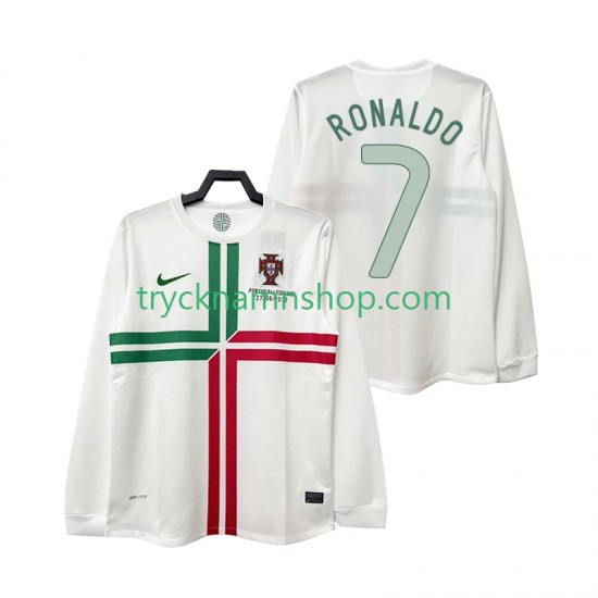 Portugal Cristiano Ronaldo 7 2012 Tröja Retro 2:a Matchställ Män Långärmad