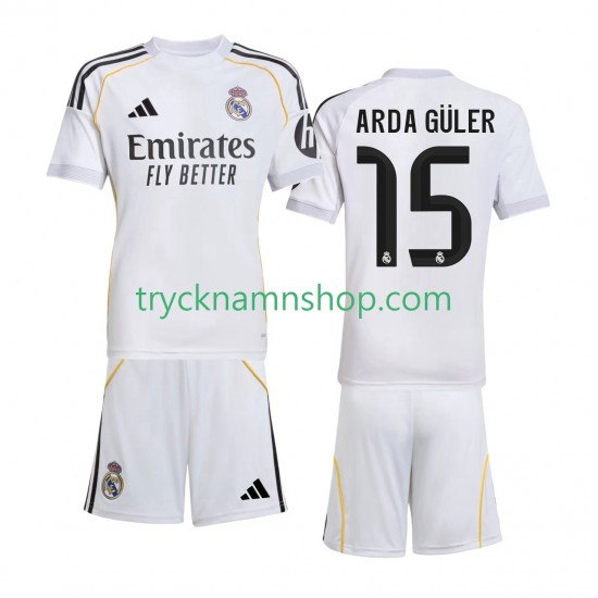 Real Madrid Arda Guler 15 2025-2026 Tröja 1:a Matchställ Barn Kortärmad