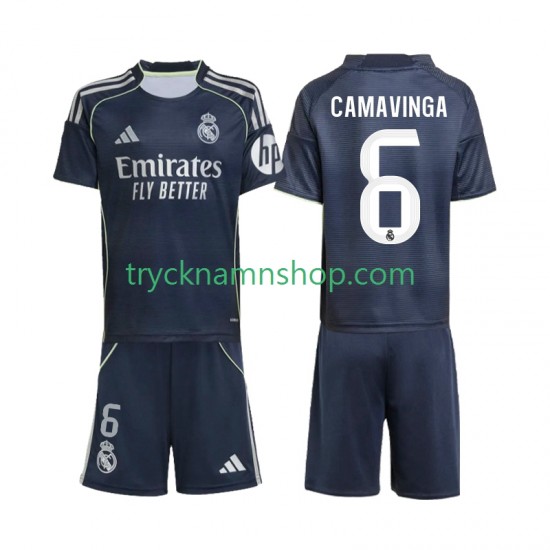 Real Madrid Camavinga 6 2025-2026 Tröja 2:a Matchställ Barn Kortärmad