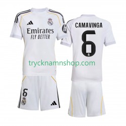 Real Madrid Camavinga 6 2025-2026 Tröja 1:a Matchställ Barn Kortärmad
