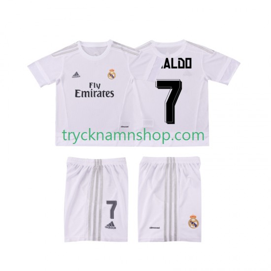 Real Madrid Cristiano Ronaldo 7 2015 2016 Tröja Retro 1:a Matchställ Barn Kortärmad