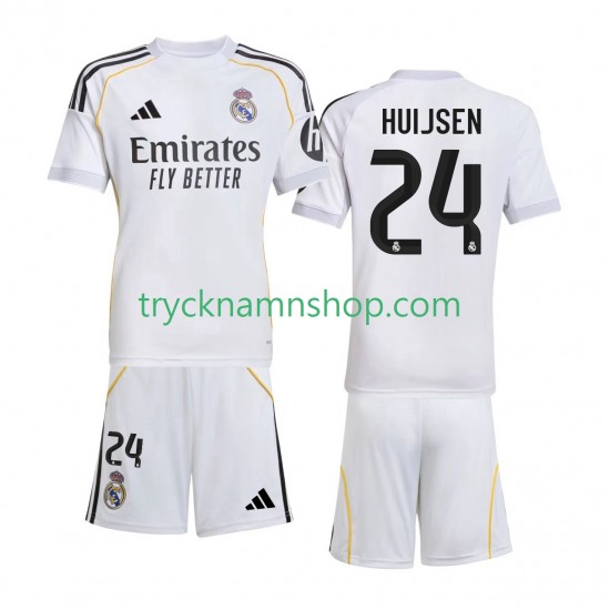 Real Madrid Huijsen 24 2025-2026 Tröja 1:a Matchställ Barn Kortärmad