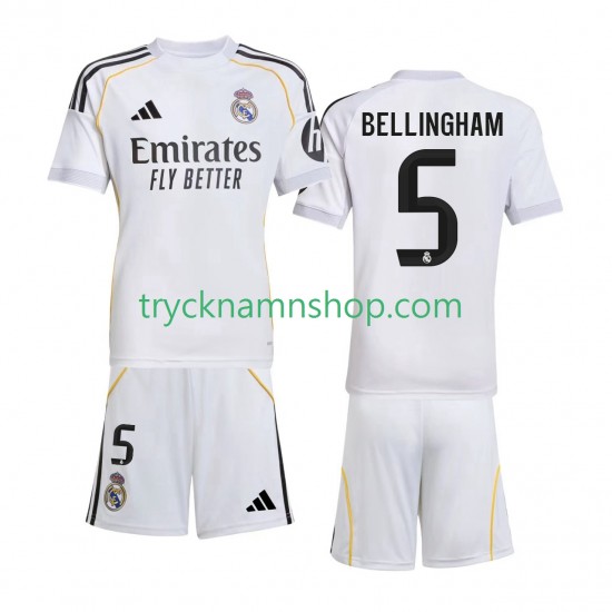 Real Madrid Jude Bellingham 5 2025-2026 Tröja 1:a Matchställ Barn Kortärmad