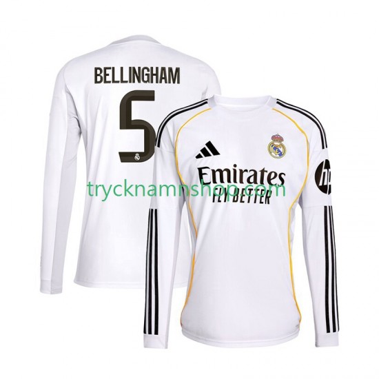 Real Madrid Jude Bellingham 5 2025-2026 Tröja 1:a Matchställ Män Långärmad