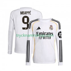 Real Madrid Kylian Mbappe 9 2025-2026 Tröja 1:a Matchställ Män Långärmad