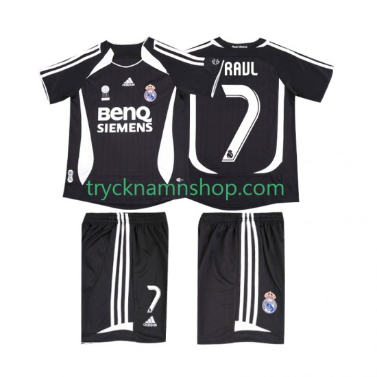 Real Madrid RAUL 7 2006 2007 Tröja Retro 2:a Matchställ Barn Kortärmad