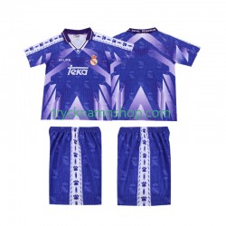 Real Madrid 1996-1997 Tröja Retro 2:a Matchställ Barn Kortärmad