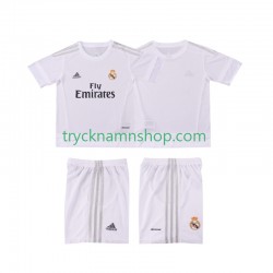 Real Madrid 2015 2016 Tröja Retro 1:a Matchställ Barn Kortärmad