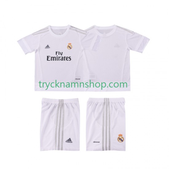 Real Madrid 2015 2016 Tröja Retro 1:a Matchställ Barn Kortärmad