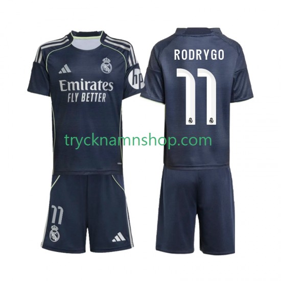 Real Madrid Rodrygo 11 2025-2026 Tröja 2:a Matchställ Barn Kortärmad