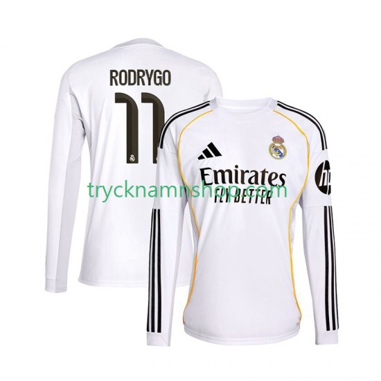 Real Madrid Rodrygo 11 2025-2026 Tröja 1:a Matchställ Män Långärmad