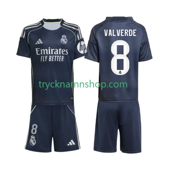 Real Madrid Valverde 8 2025-2026 Tröja 2:a Matchställ Barn Kortärmad