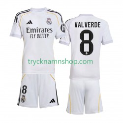 Real Madrid Valverde 8 2025-2026 Tröja 1:a Matchställ Barn Kortärmad