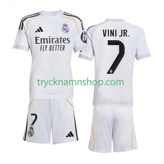 Real Madrid Vinicius Junior 7 2025-2026 Tröja 1:a Matchställ Barn Kortärmad