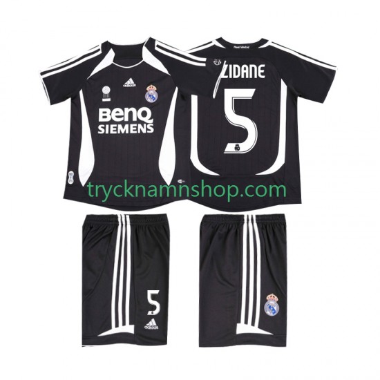 Real Madrid ZIDANE 5 2006 2007 Tröja Retro 2:a Matchställ Barn Kortärmad