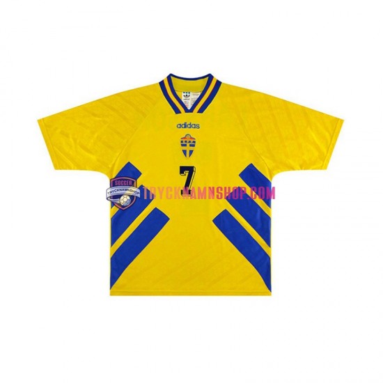 Sverige Henrik Larsson 7 1994 Tröja Retro 1:a Matchställ Män Kortärmad