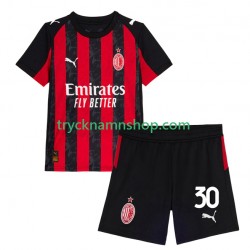 AC Milan Ardon Jashari 30 2025-2026 Tröja 1:a Matchställ Barn Kortärmad