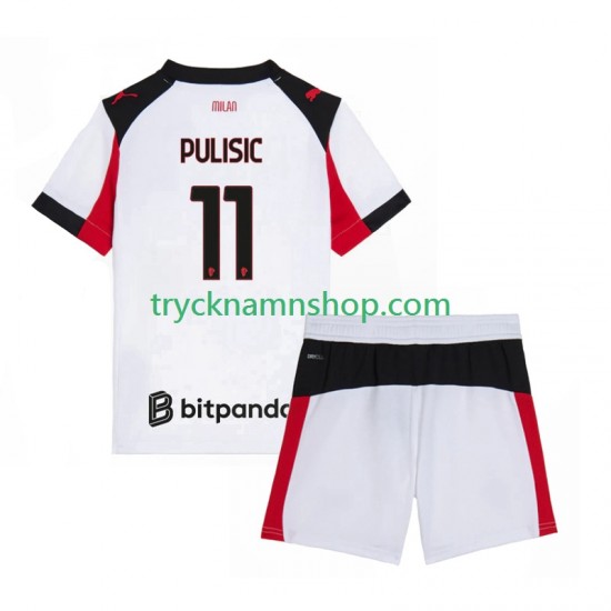 AC Milan Christian Pulisic 11 2025-2026 Tröja 2:a Matchställ Barn Kortärmad
