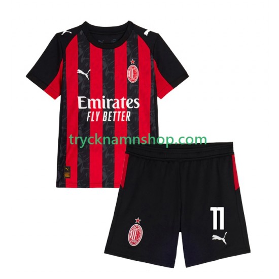 AC Milan Christian Pulisic 11 2025-2026 Tröja 1:a Matchställ Barn Kortärmad