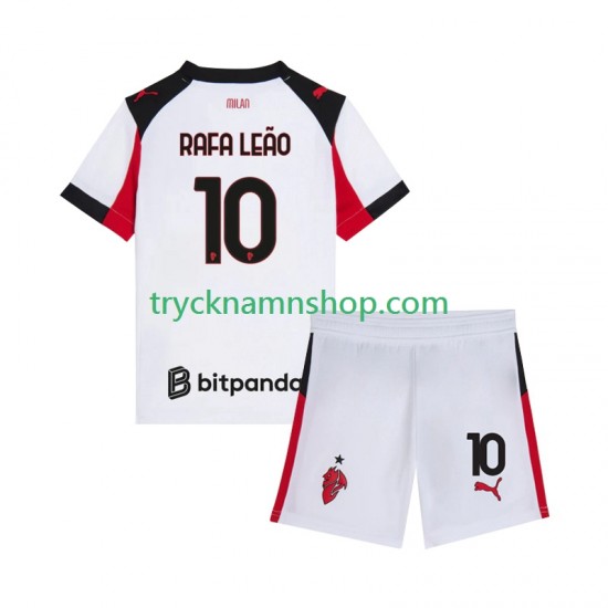 AC Milan Rafael Leao 10 2025-2026 Tröja 2:a Matchställ Barn Kortärmad